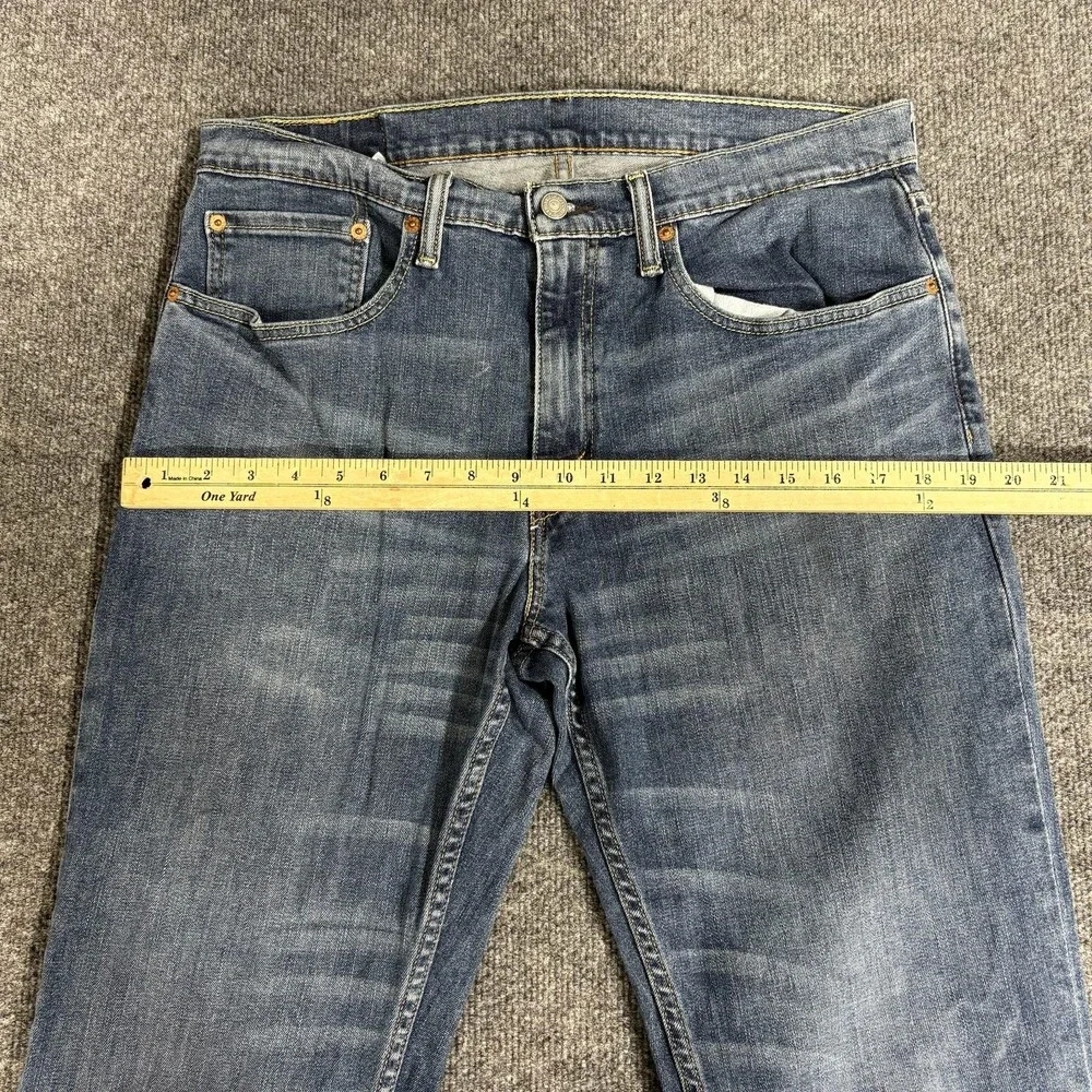 Levi's 559 Jeans Mens 34x33.5 Blue Medium Wash Relaxed Straight Denim Stretch